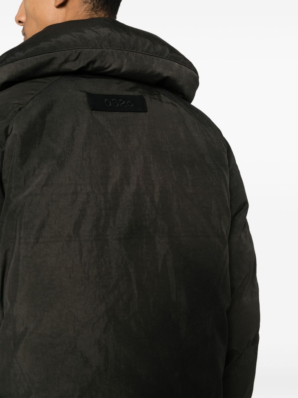 logo-patch feather-down jacket - 5
