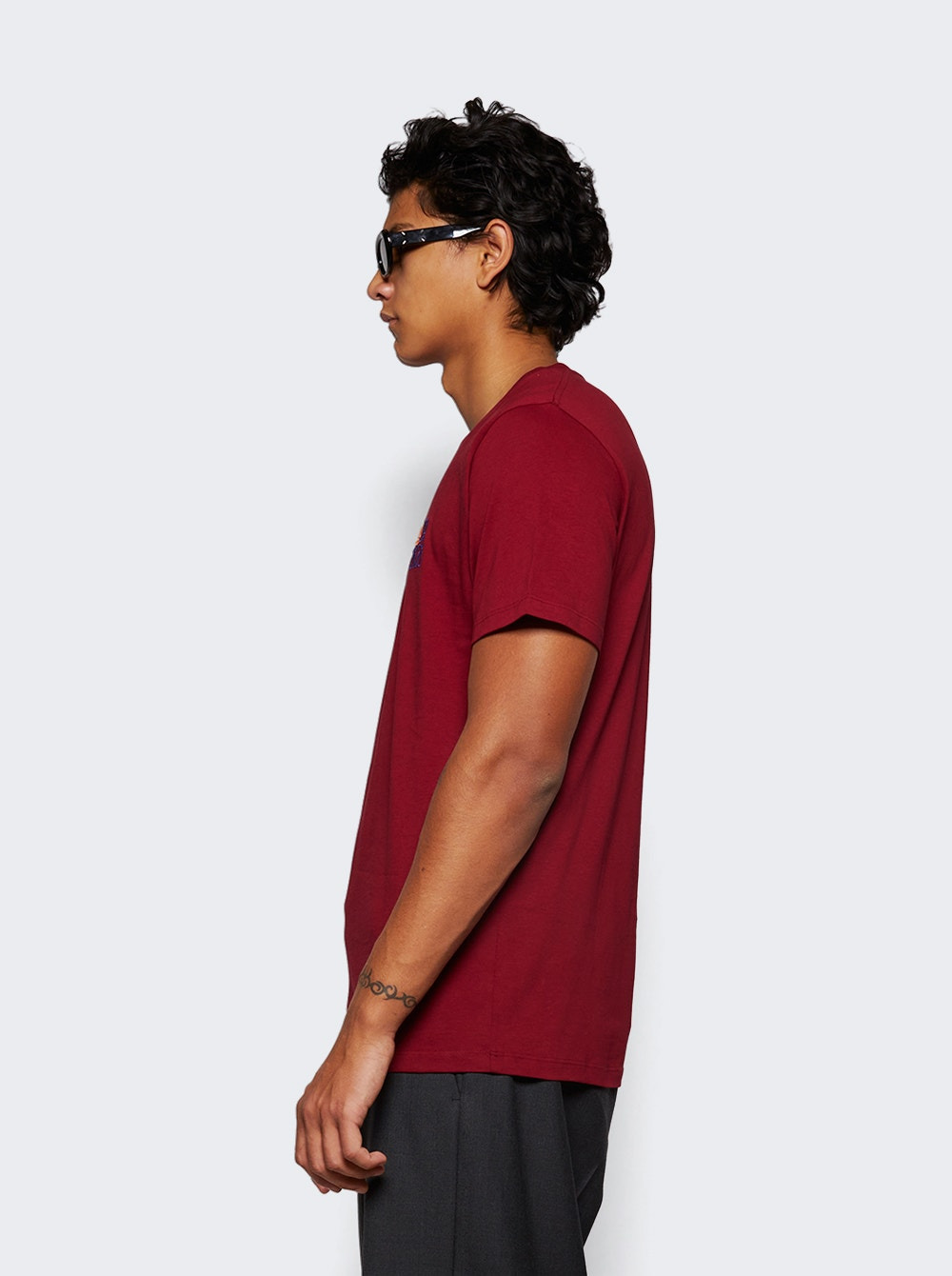 Regular Fit T-shirt Burgundy - 4