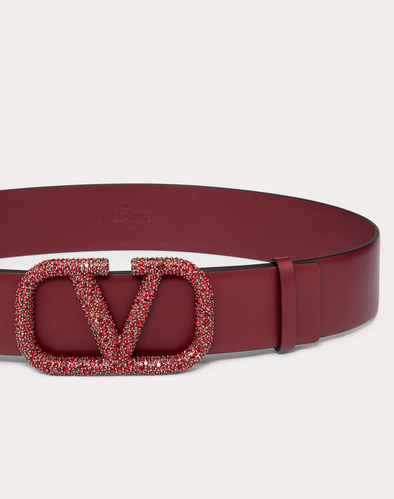 VLOGO SIGNATURE BELT IN GLOSSY CALFSKIN 40MM 4