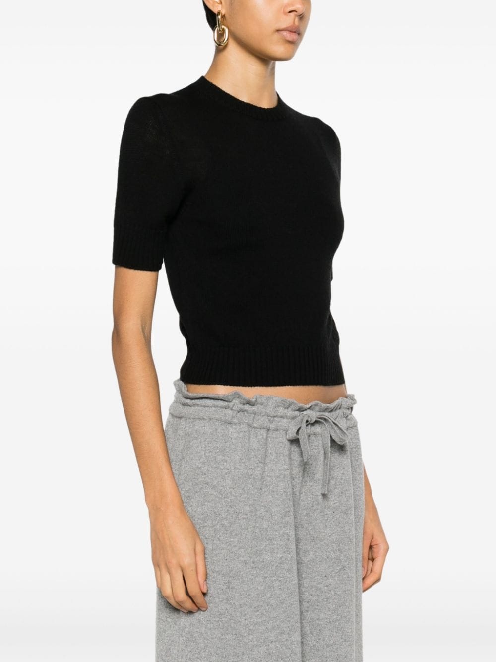 cropped wool jumper - 3