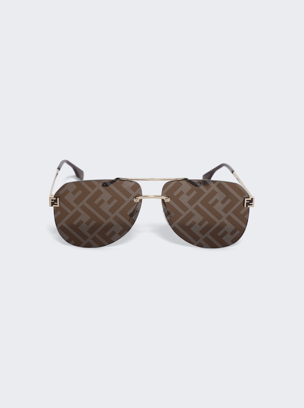 Fendi Sky Sunglasses Gold And Brown - 1