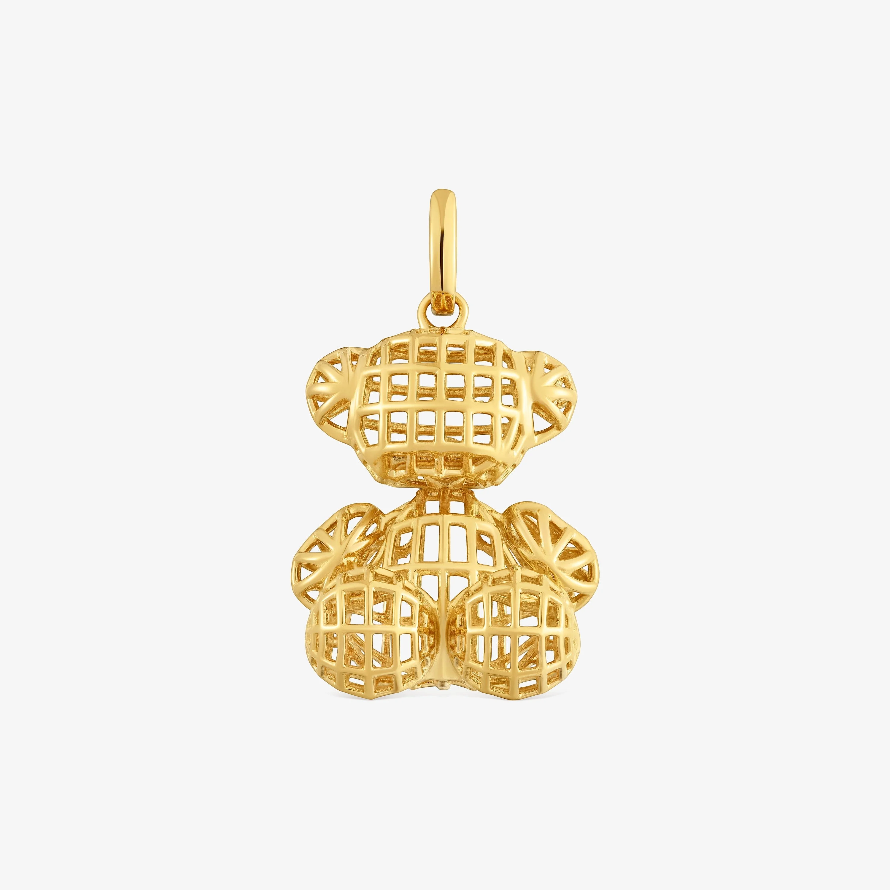 Die-cut-detail bear pendant with 18K gold vermeil Bold Bear - 1