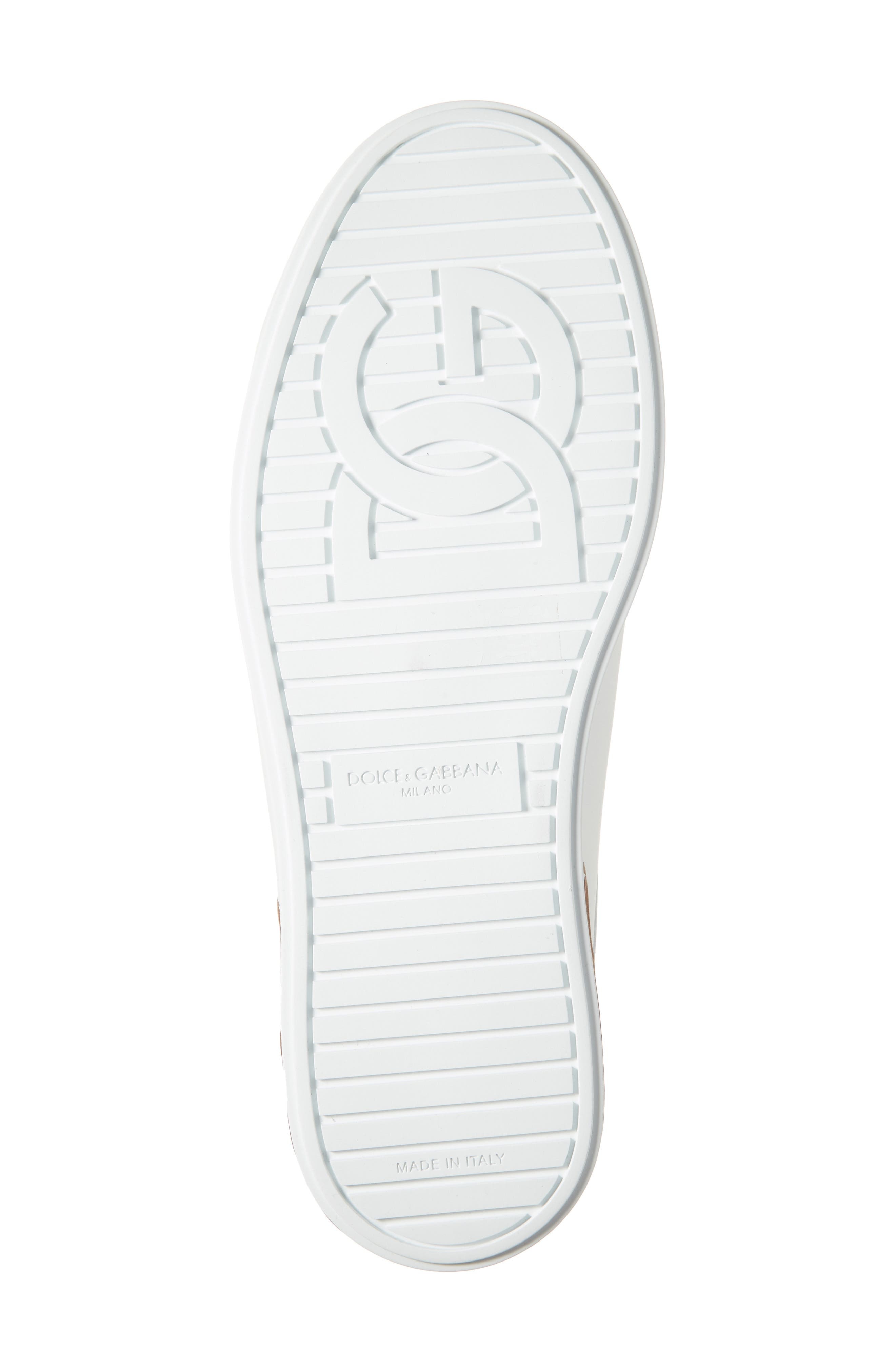 Dolce&Gabbana Portofino Sneaker in 8S537 Bianco/Cuoio at Nordstrom - 6