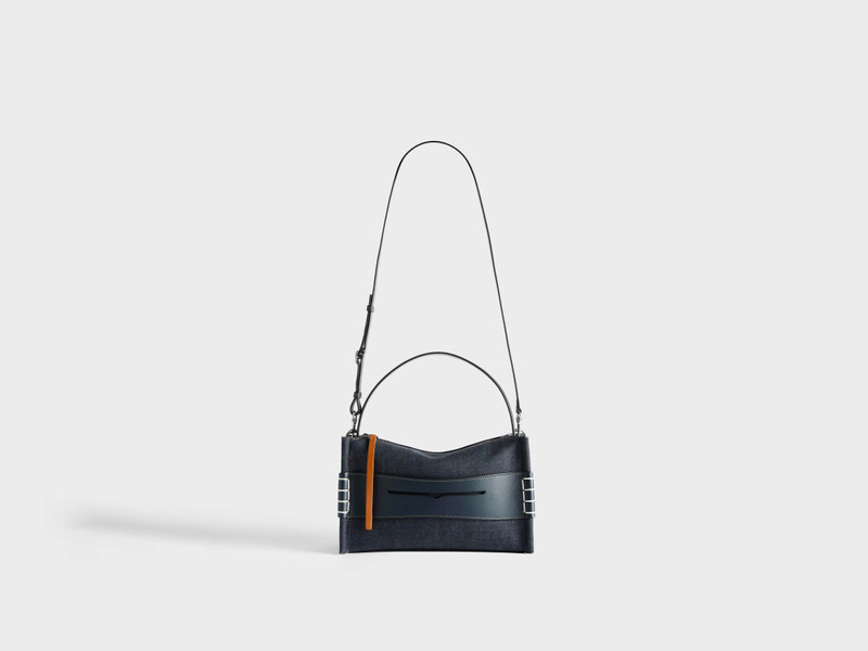 SMALL LOAFER BAG IN INDIGO DENIM 4
