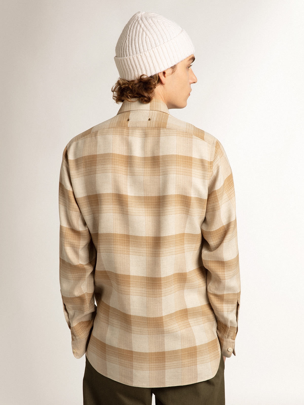 Pepper and dark sand slim-fit shirt - 4