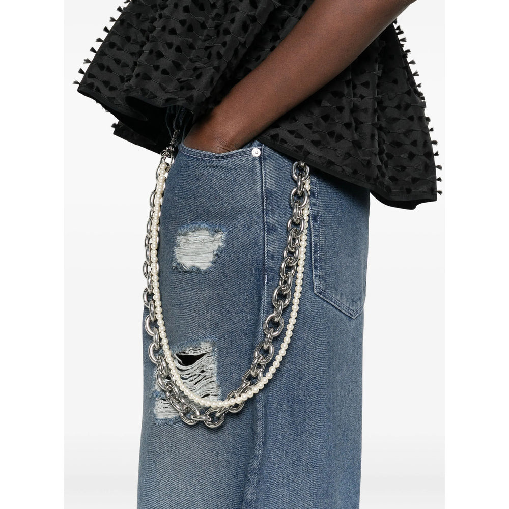 Simone Rocha Blue Denim - Wide-Leg Jeans Women - 5