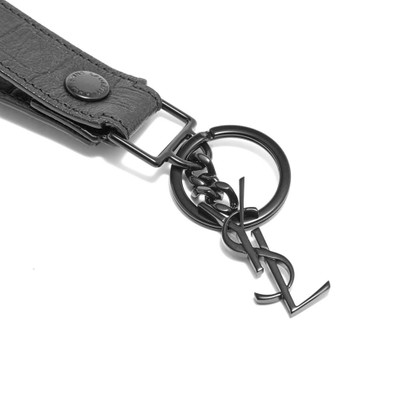 SAINT LAURENT Saint Laurent YSL Metal Logo Keychain outlook