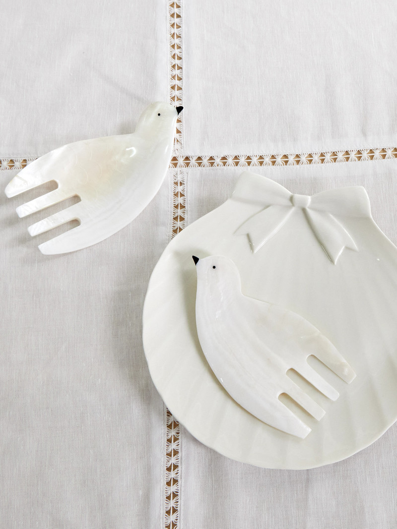 Gohar World Dove Mother-of-pearl Salad Servers outlook