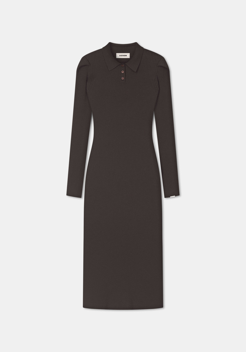 ARLA Merino ribbed polo dress 1