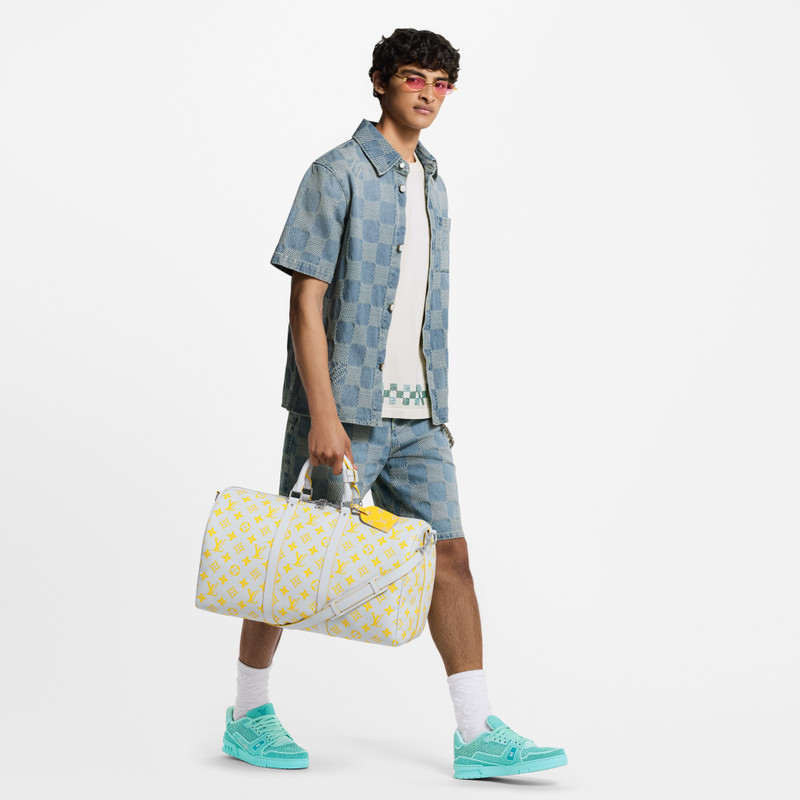 Louis Vuitton Damier 3D Light Denim Short-Sleeved Shirt outlook