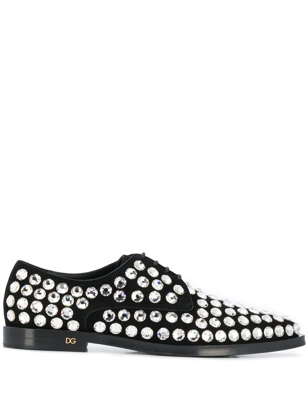 rhinestone embellished Derby shoes - 1