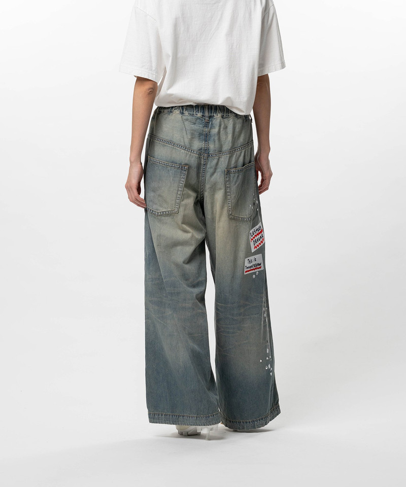 Embellished Sticker Denim Pants 13
