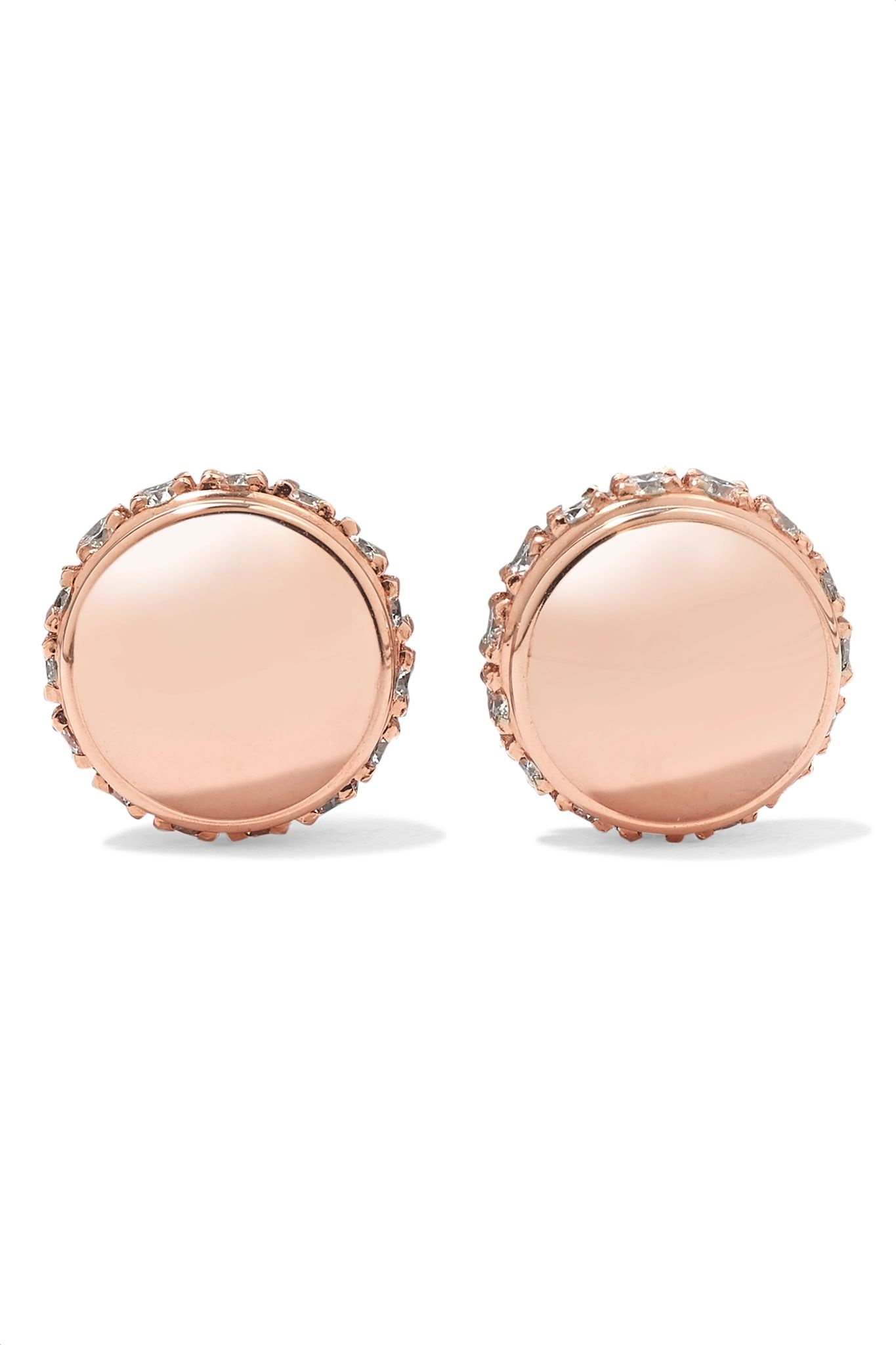 Possession 18-karat rose gold diamond earrings  - 6