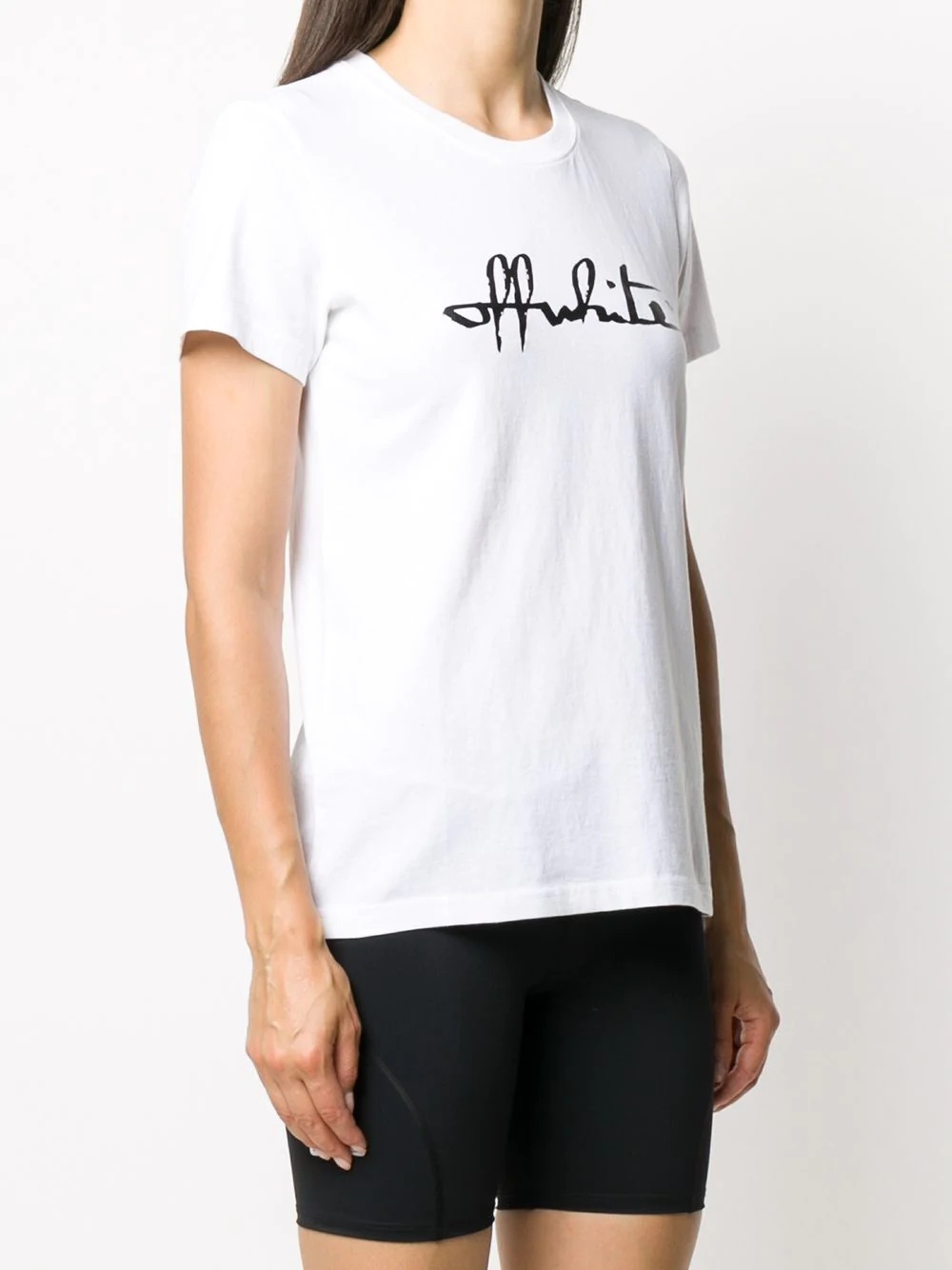 script logo print T-shirt - 3