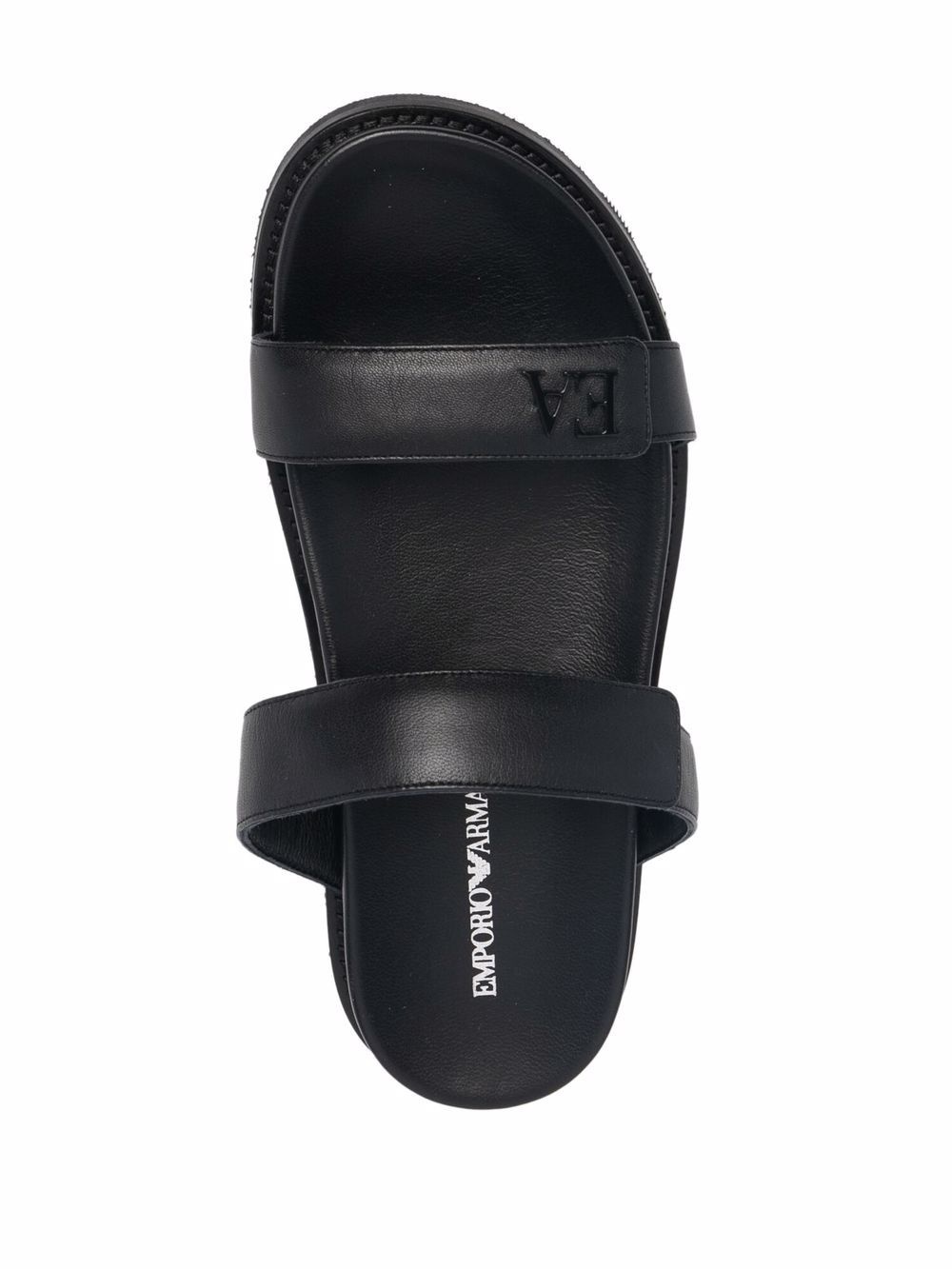 double-strap leather sandals - 4