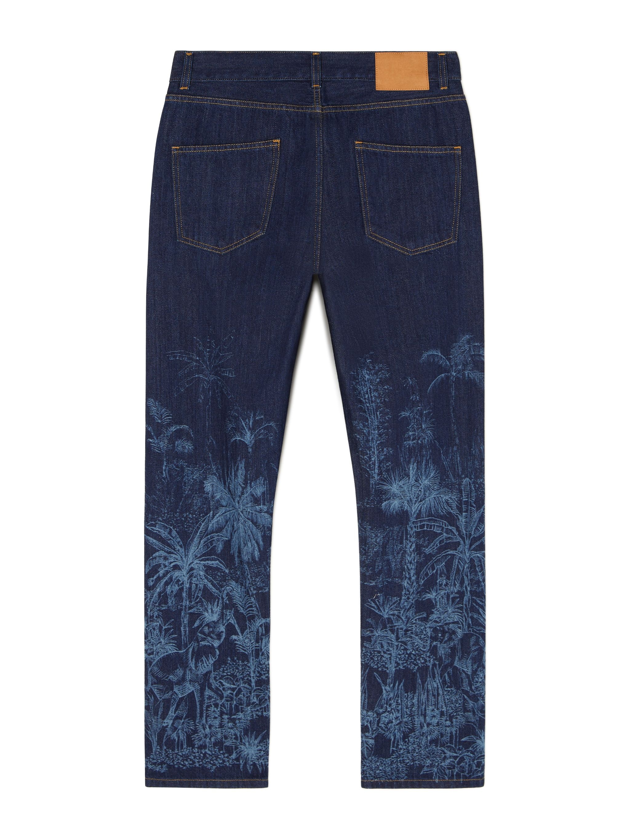 Jungle Toile De Jouy Denim Pants - 3