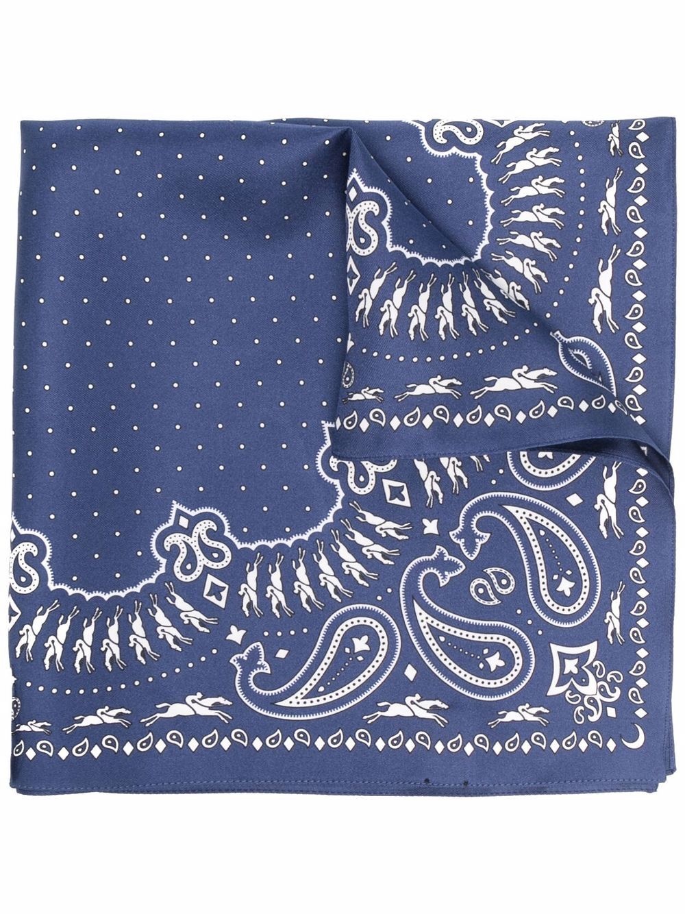 paisley-print silk scarf - 1