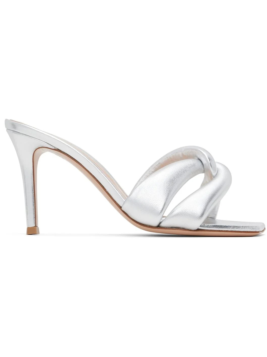 Silver Amour Mules - 1