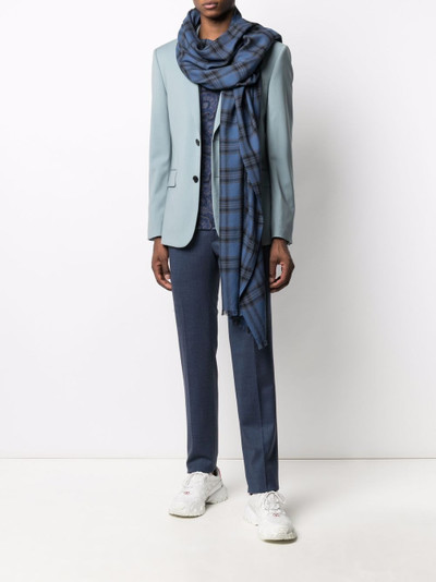 Etro checked lightweight scarf outlook