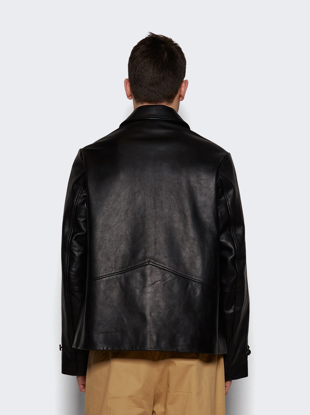 Cropped Continental Coat Black - 4