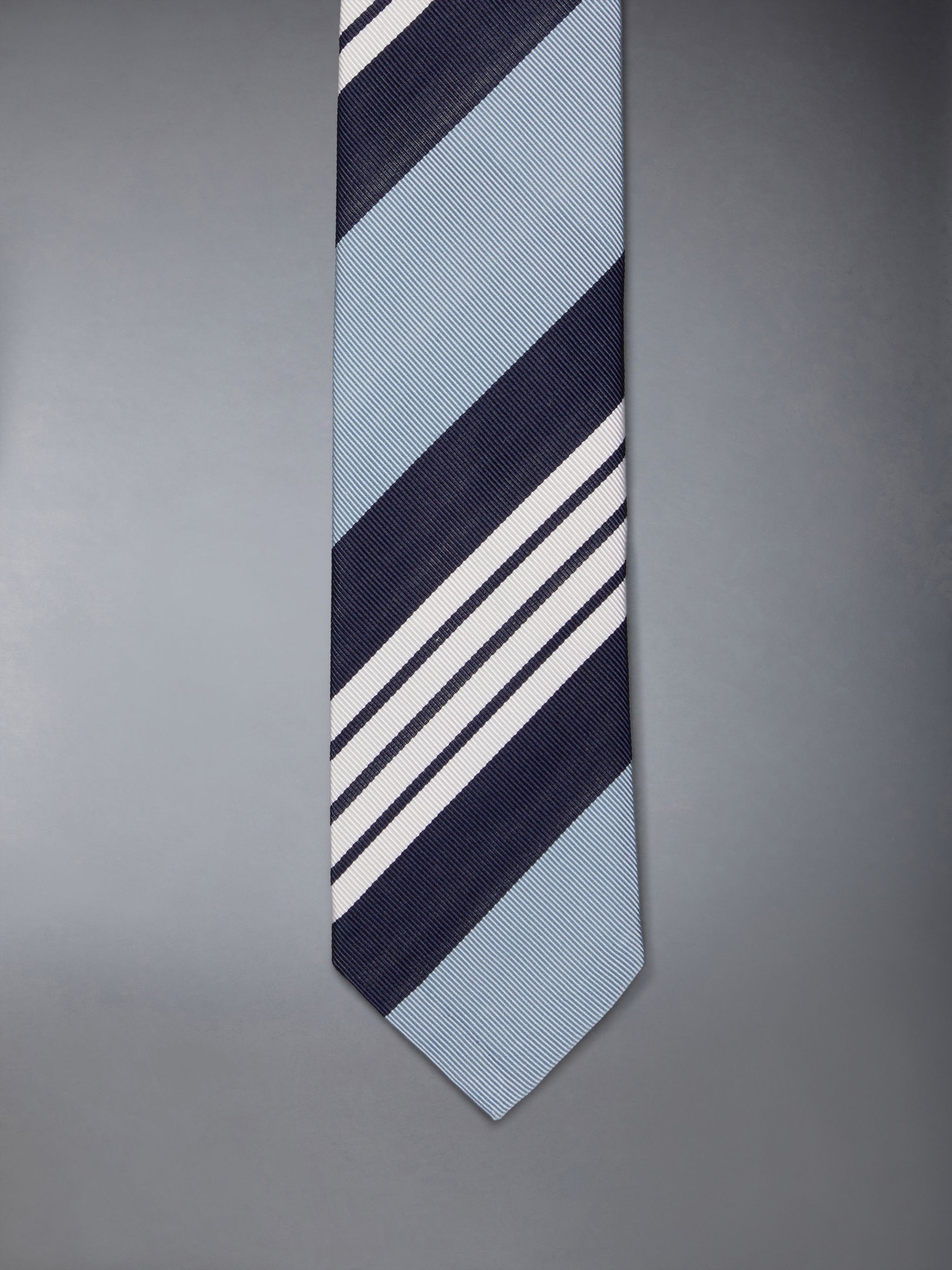 4-Bar Stripe silk-cotton tie - 4