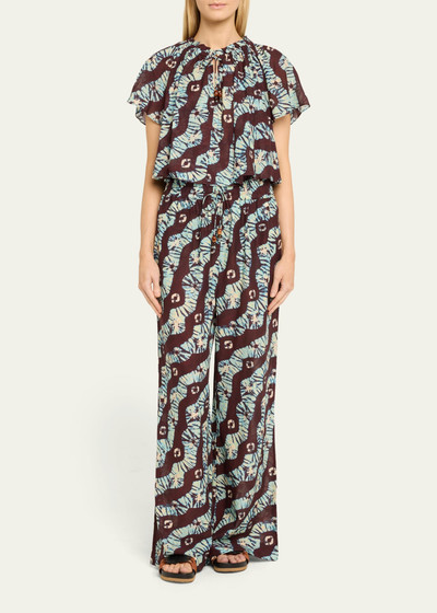 ULLA JOHNSON Vanessa Printed Drawstring Pants outlook