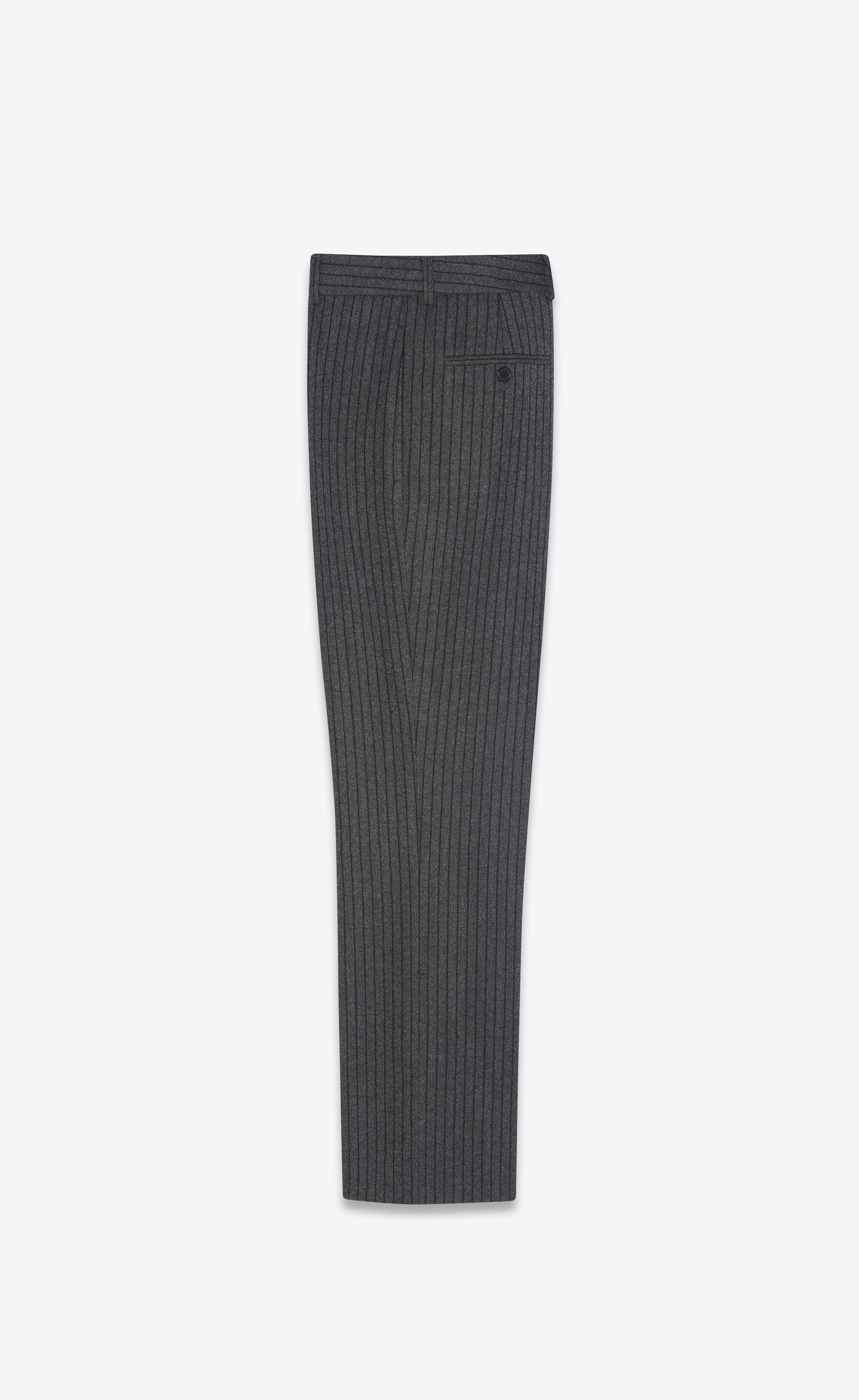 straight-leg pants in striped wool - 2