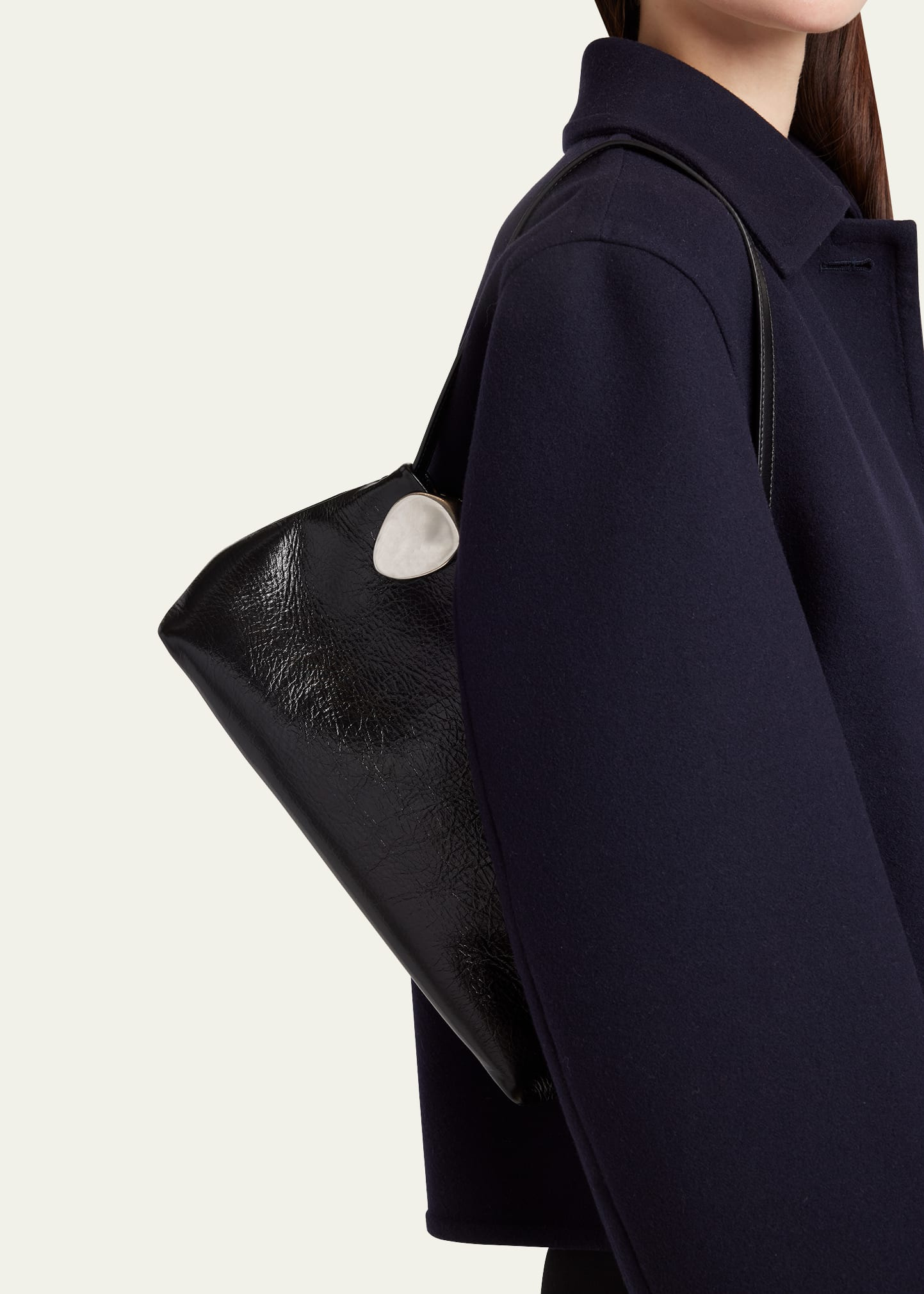 Jewel Calfskin Leather Shoulder Bag - 2