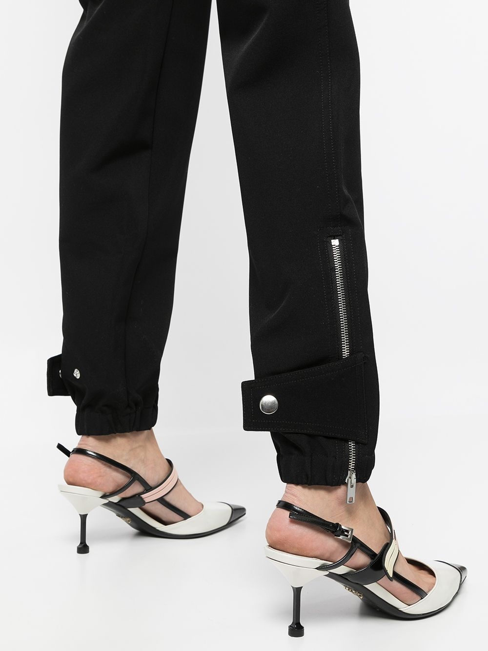 tapered buckle detail trousers - 5