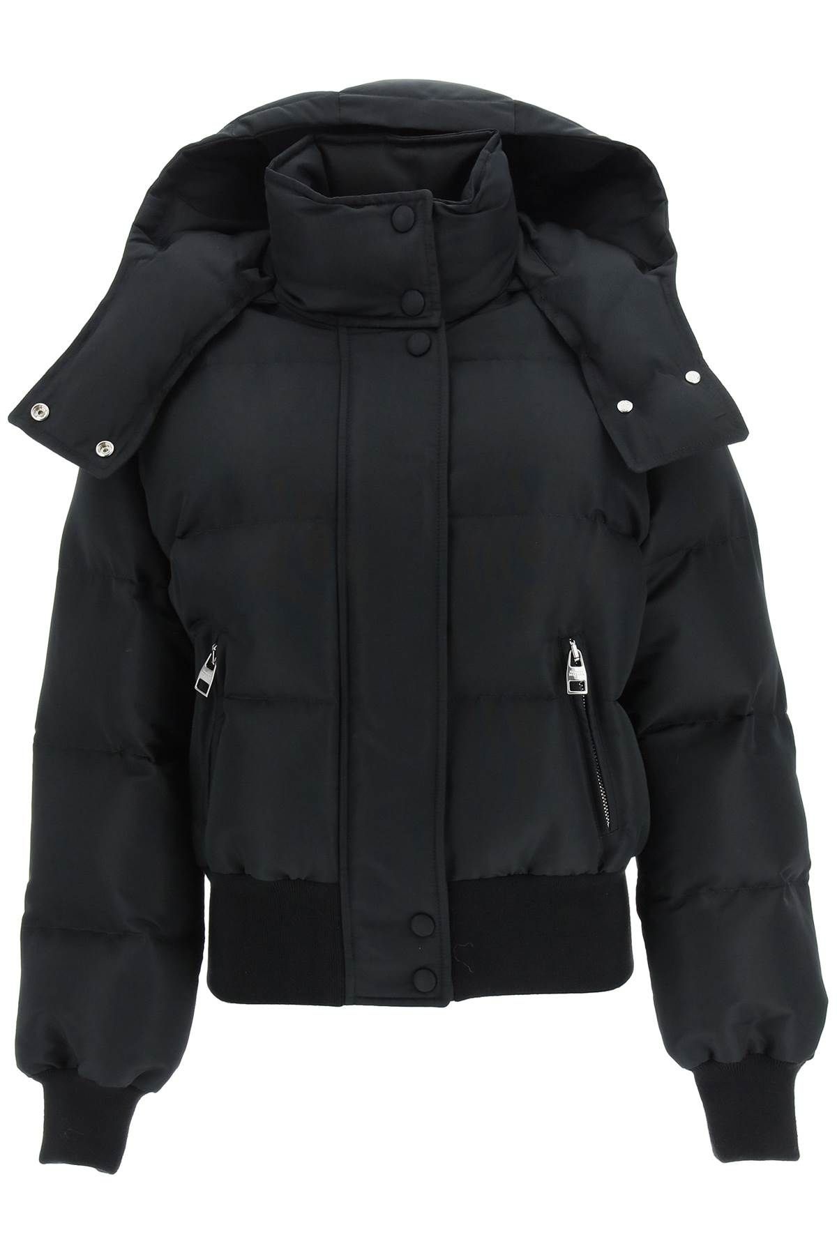 SHORT DOWN JACKET WITH GRAFFITI LOGO - 1