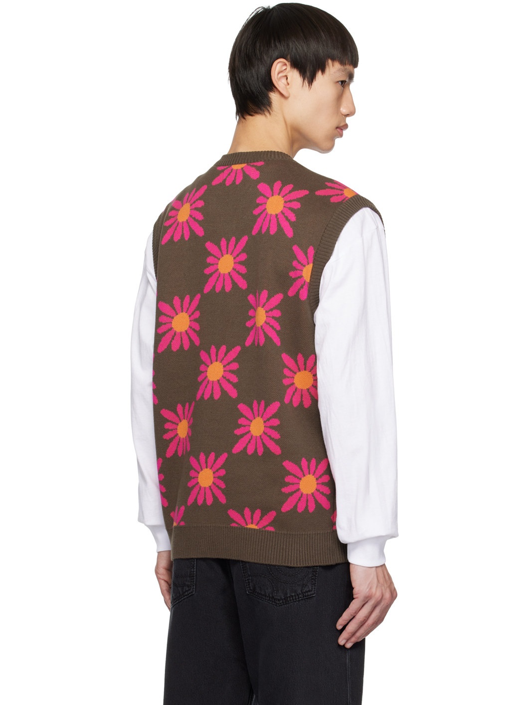Brown Floral Vest - 3