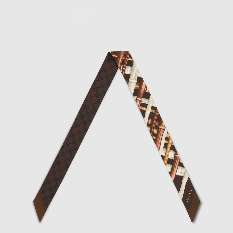 GUCCI Printed silk twill ribbon outlook
