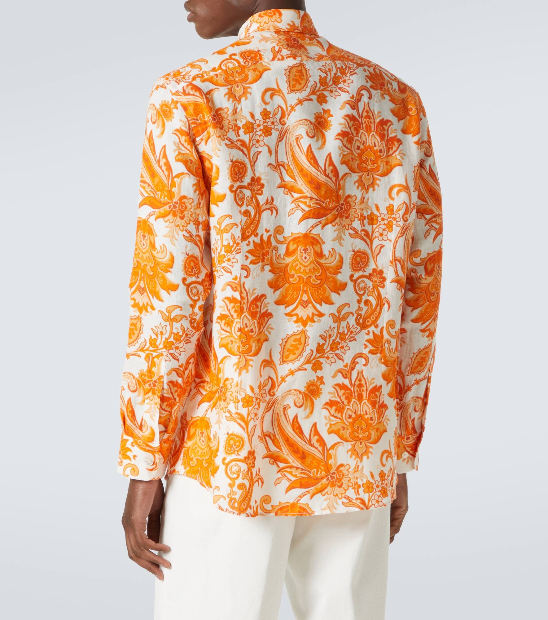 Roma printed linen shirt - 4