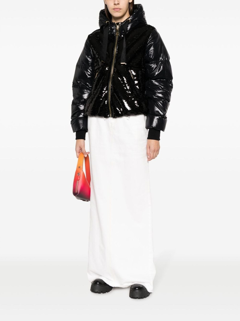 Khrisjoy Puff Glossy Sequins hooded jacket outlook