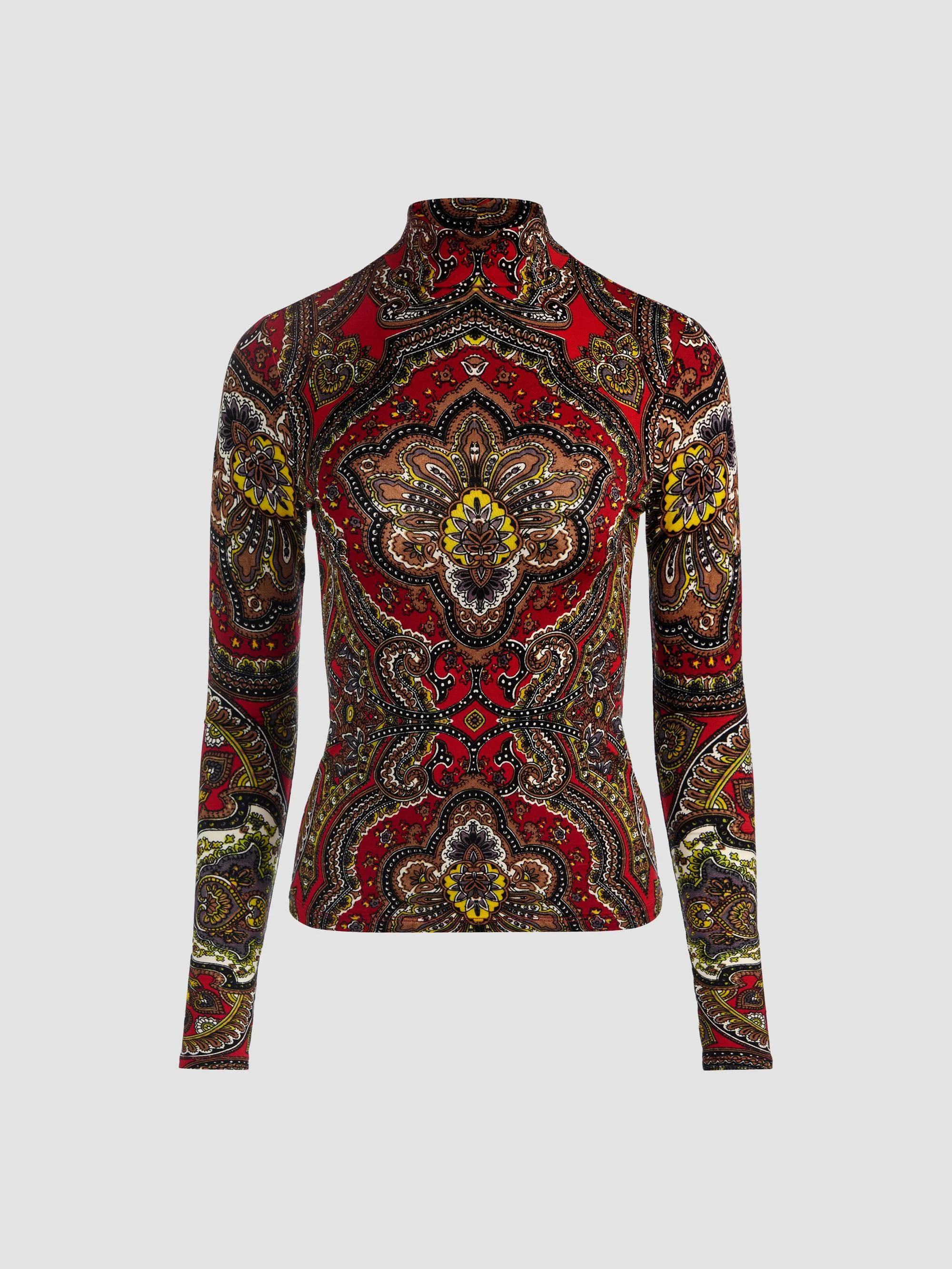 Women's Delaina Floral Turtleneck Top - Bon Voyage Hibiscus Multi - 1