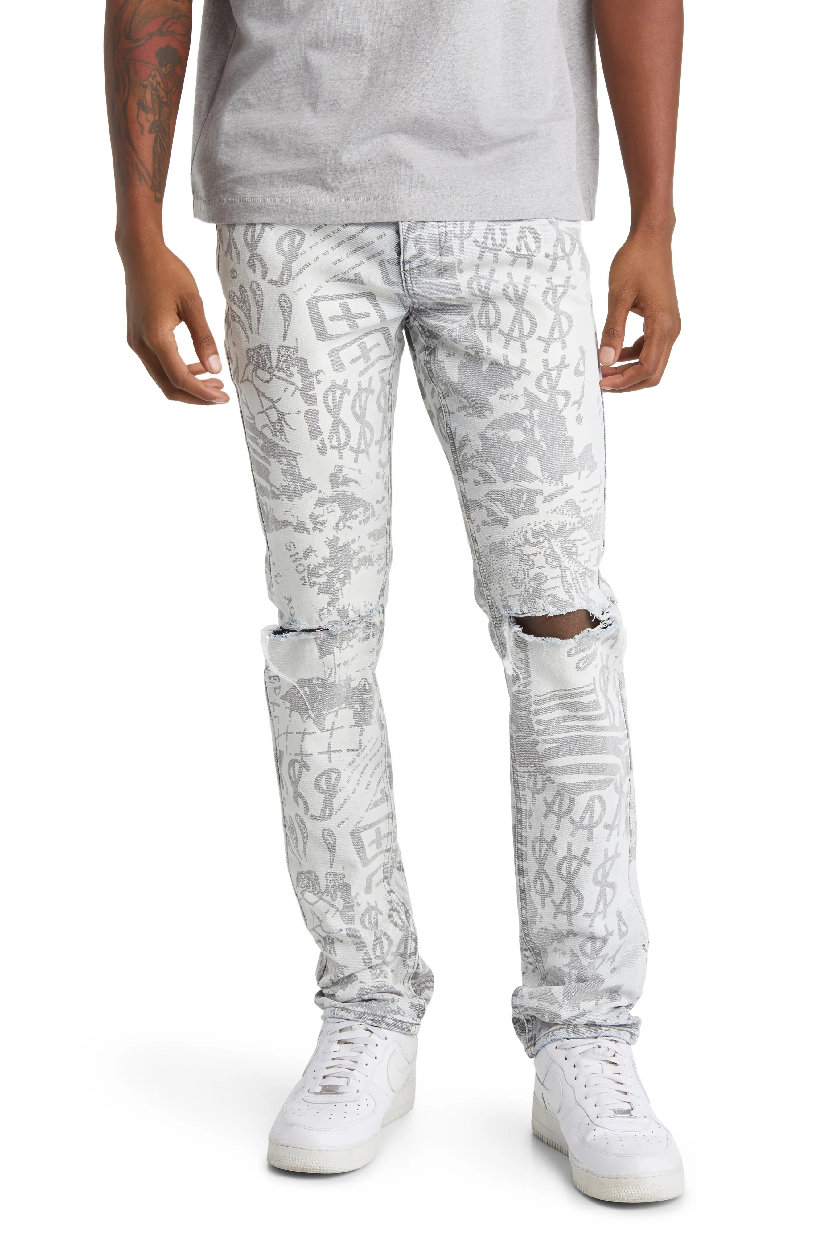 Chitch Kollage Icey Ripped Skinny Jeans - 1