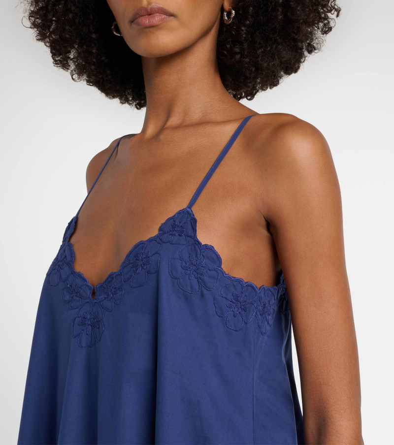 Embroidered cotton midi dress 4