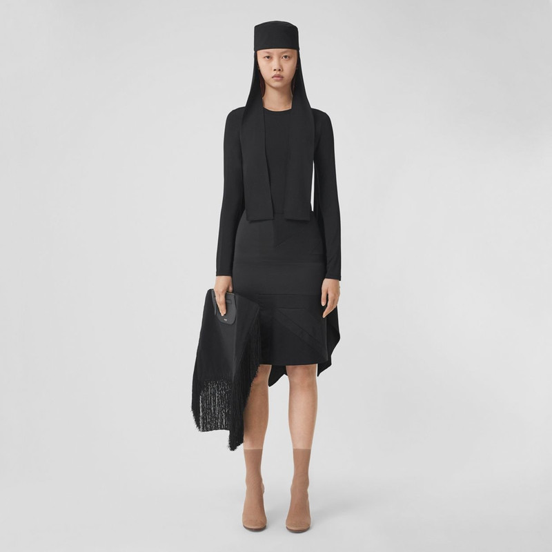 Burberry Flag Intarsia Satin Skirt outlook