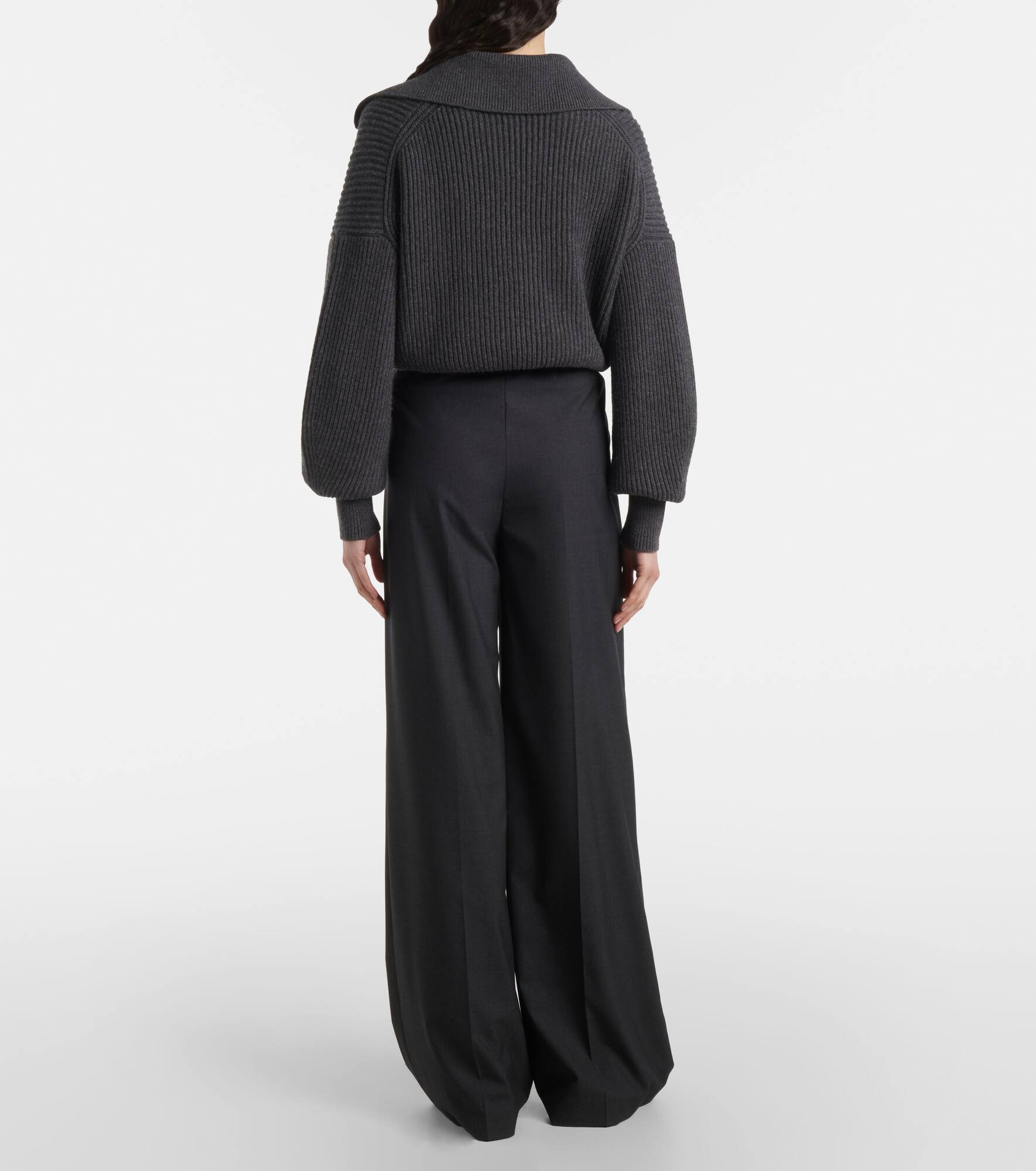Alanel virgin wool wide-leg pants - 3