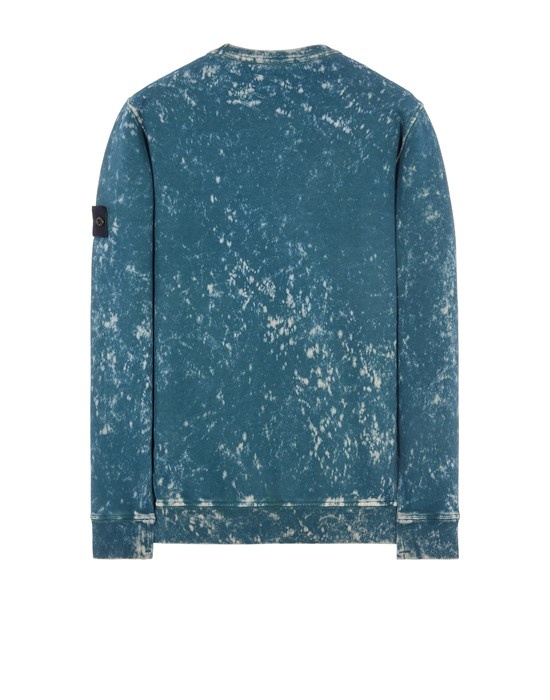 61538 COTTON FLEECE + OFF-DYE OVD TREATMENT_ GARMENT DYED MID BLUE - 2