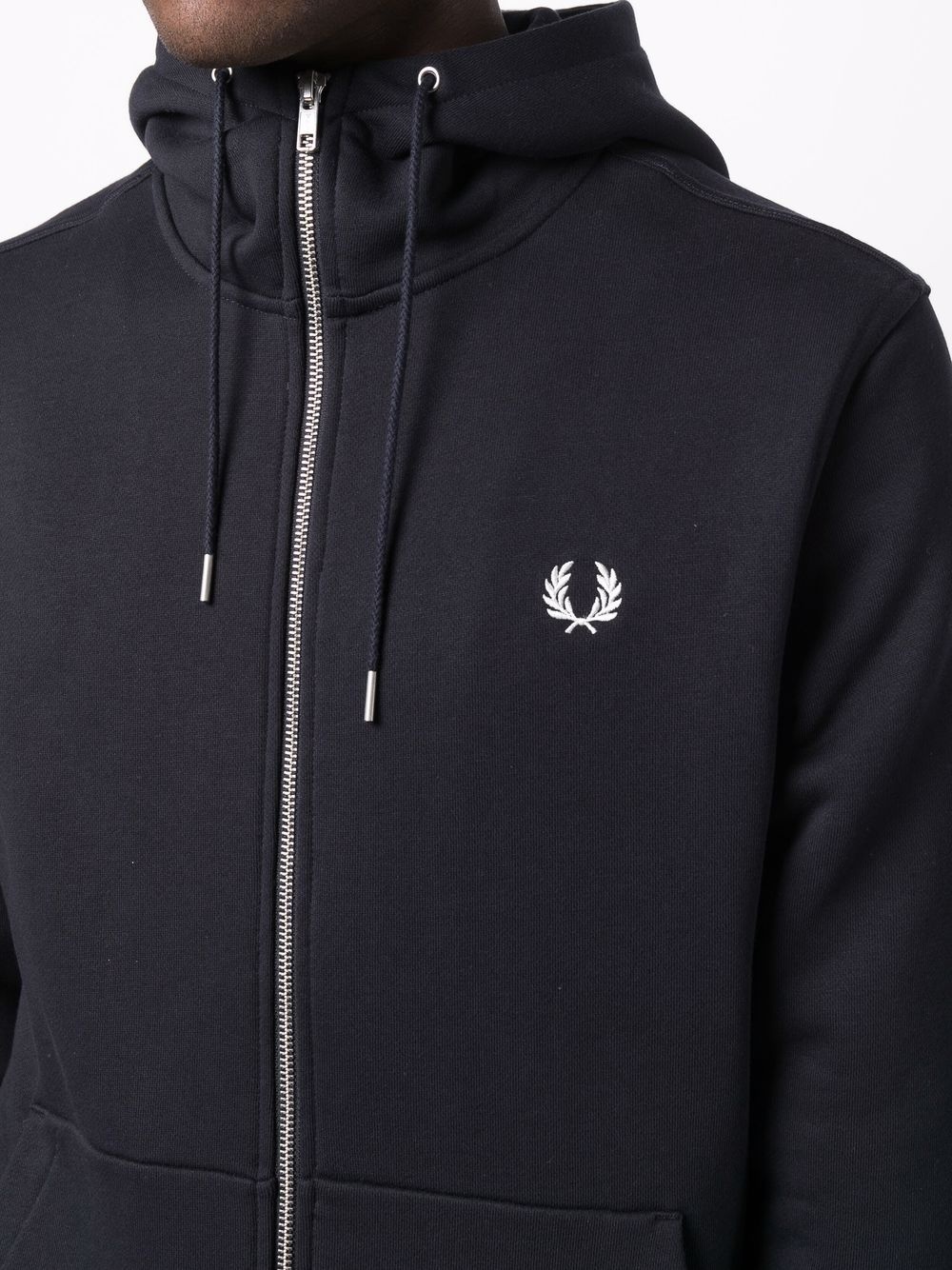 embroidered logo hoodie - 5