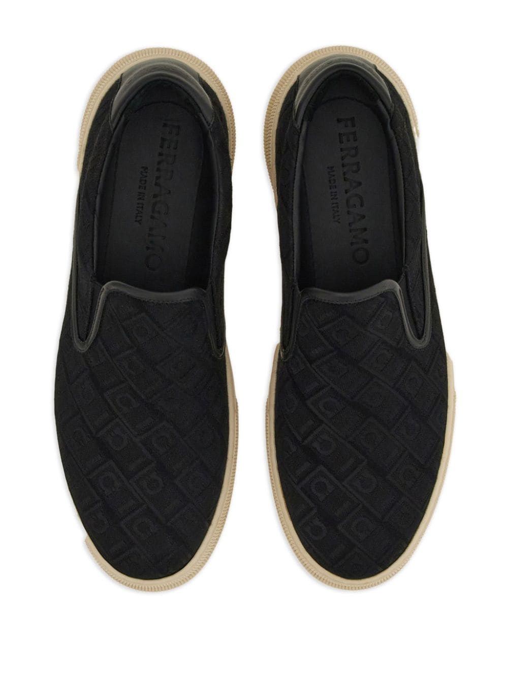 Gancini-jacquard sneakers - 4