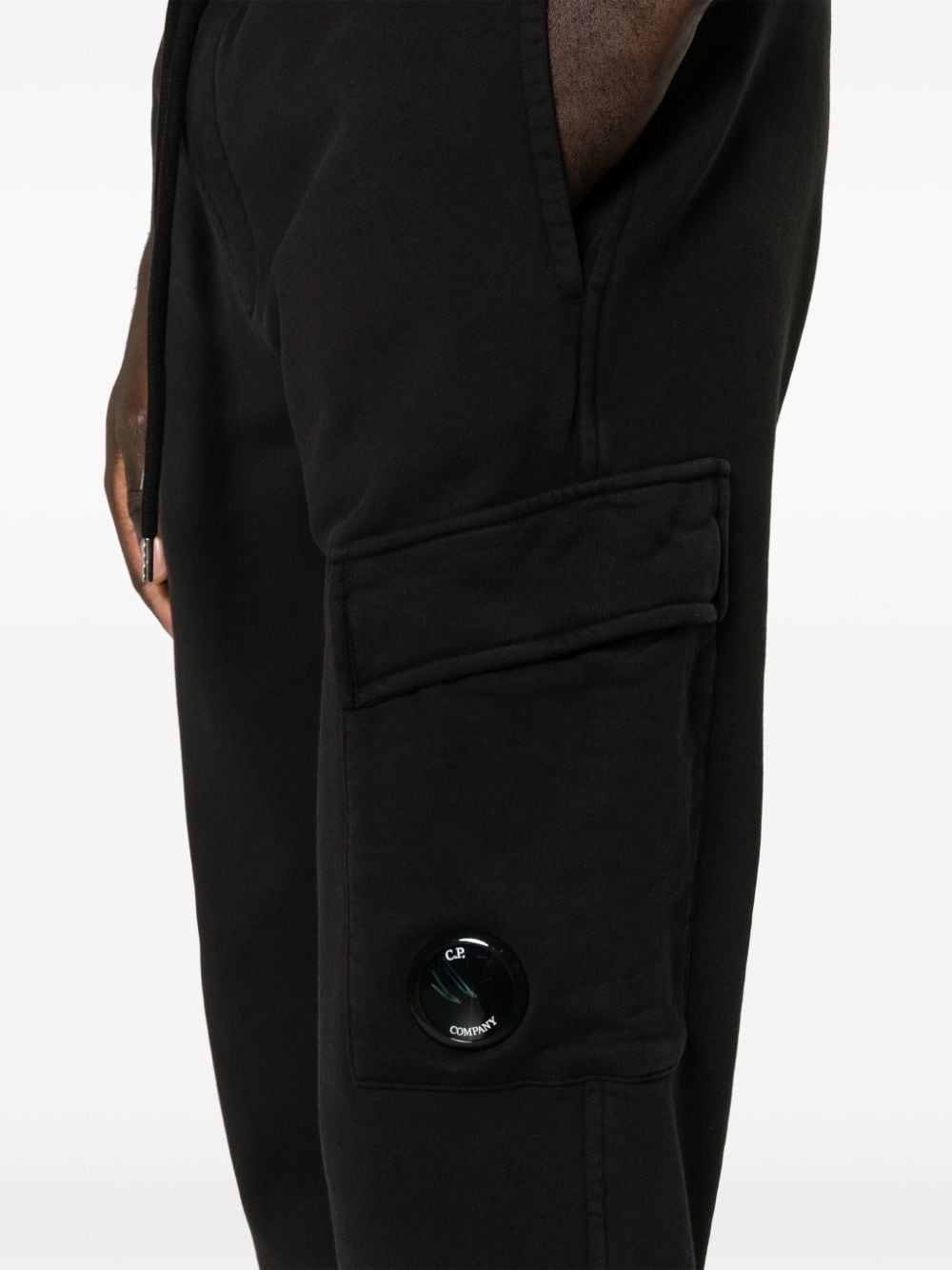 Lens-detail cotton track pants - 5