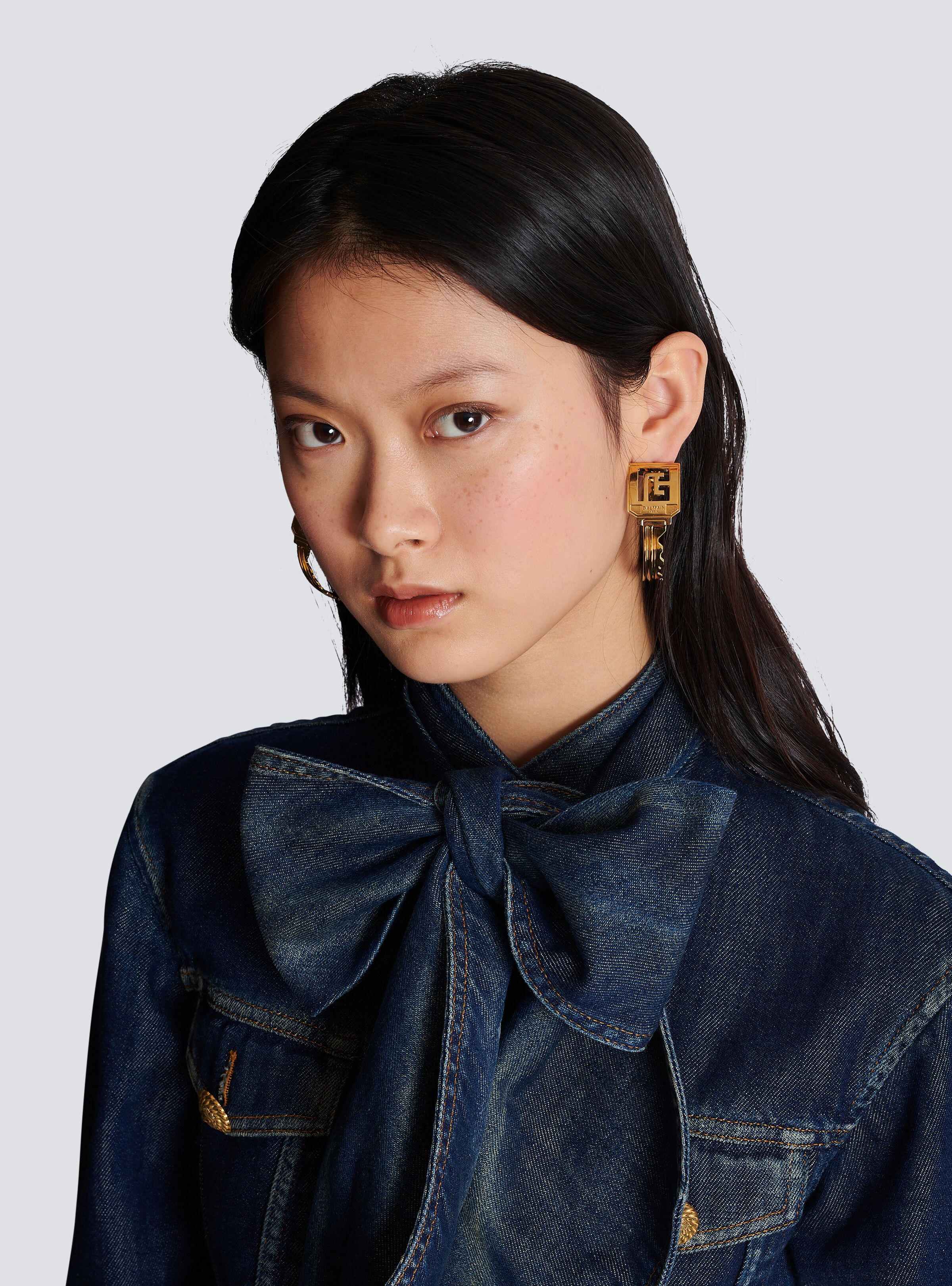 PB Key creole earrings - 2