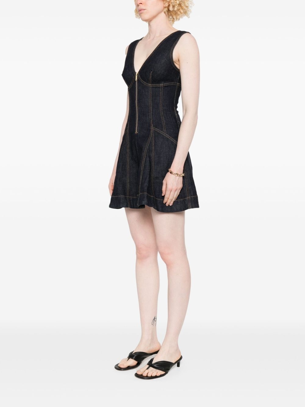 denim mini dress - 3