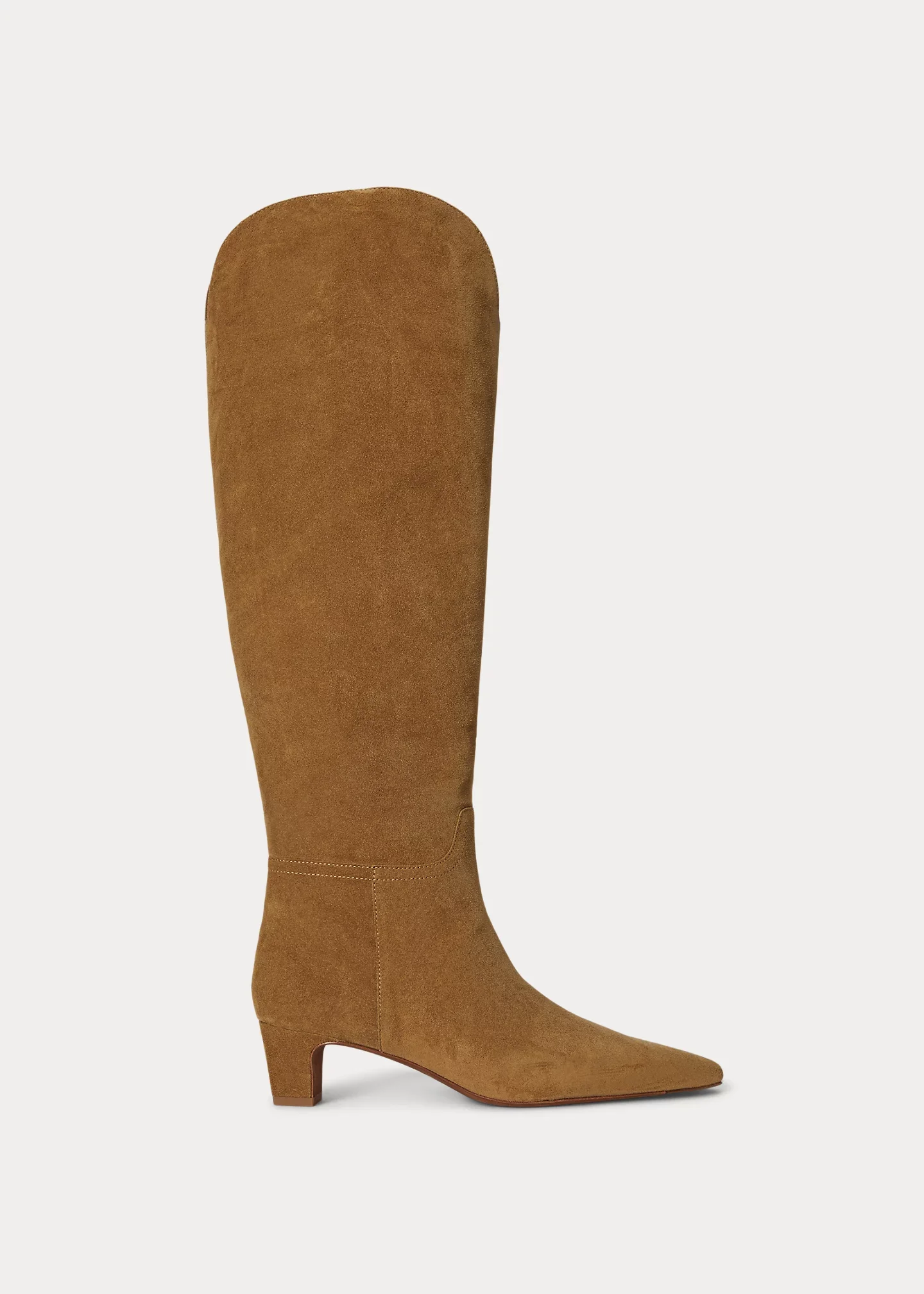 Suede Pointed-Toe Tall Boot - 1