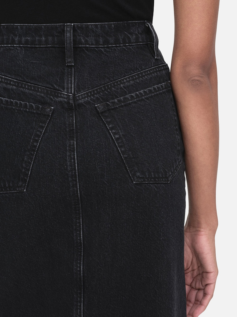 The Midaxi Skirt Angled Seam in Inkwell 3