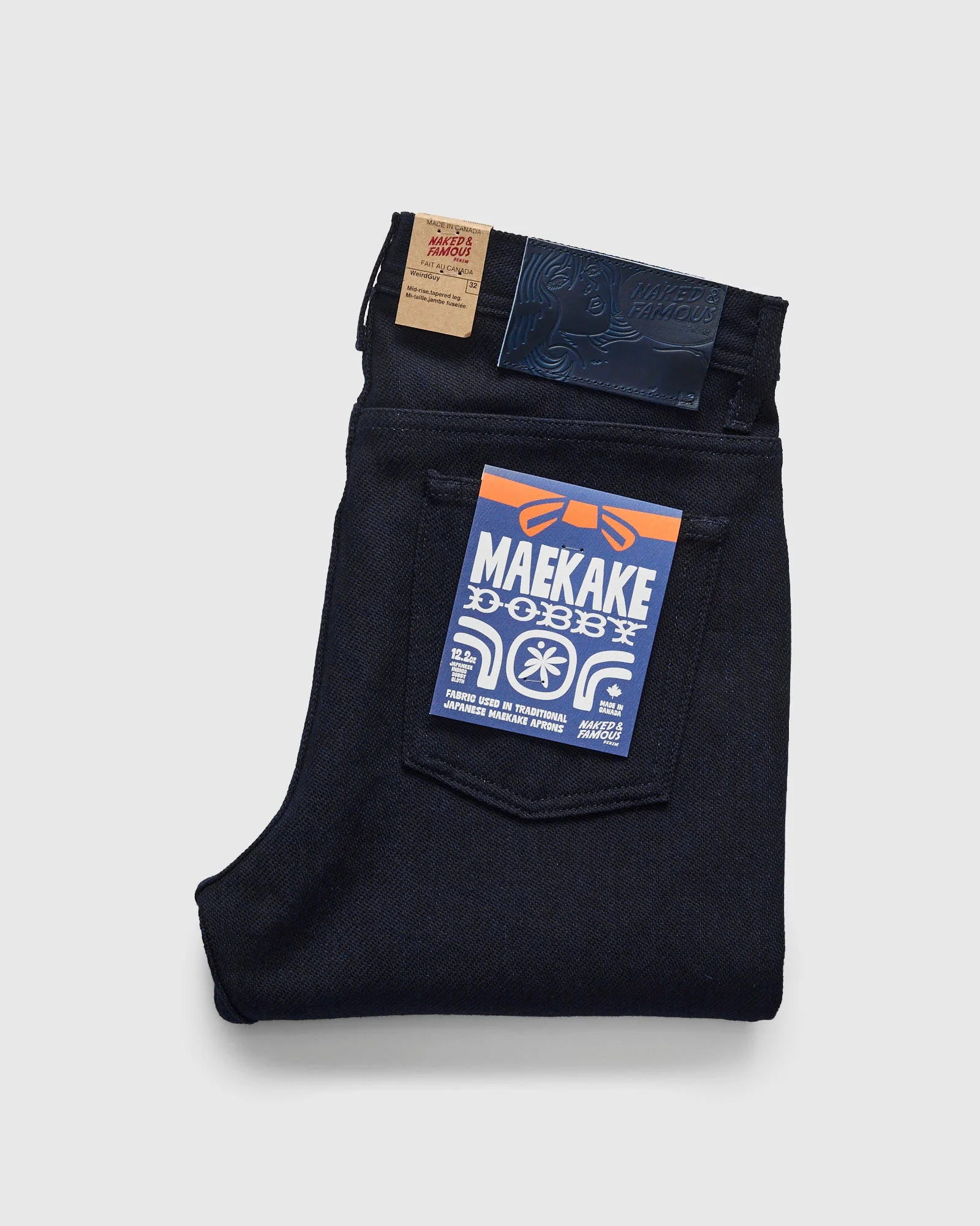 "Maekake Dobby" 12.2oz Indigo Dobby - Weird Guy Fit - 1