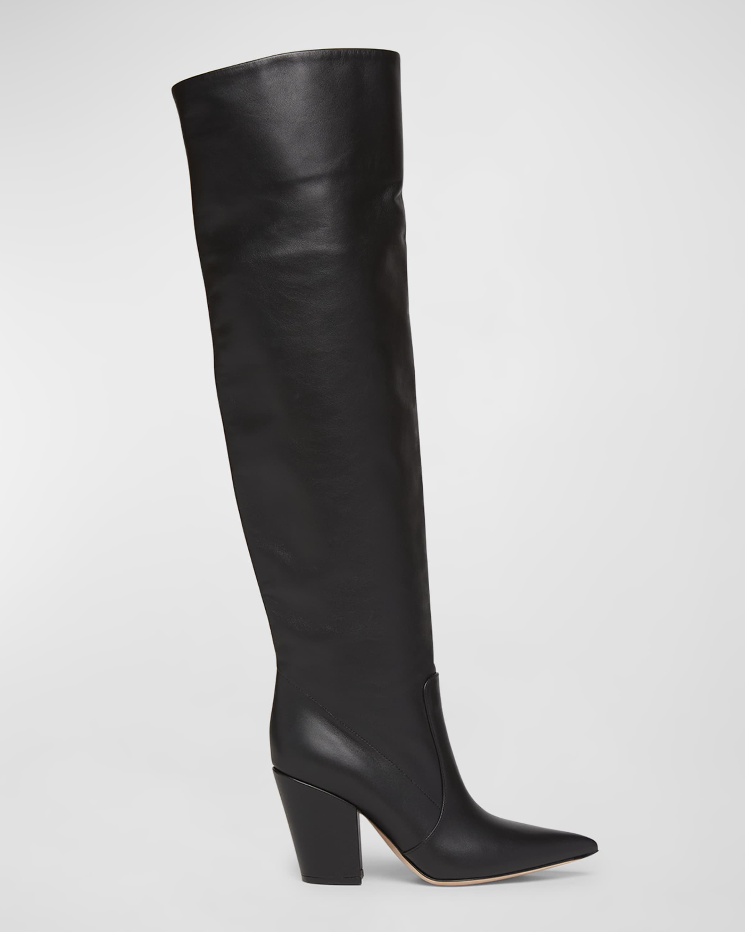 Calfskin Leather Over-The-Knee Boots - 1