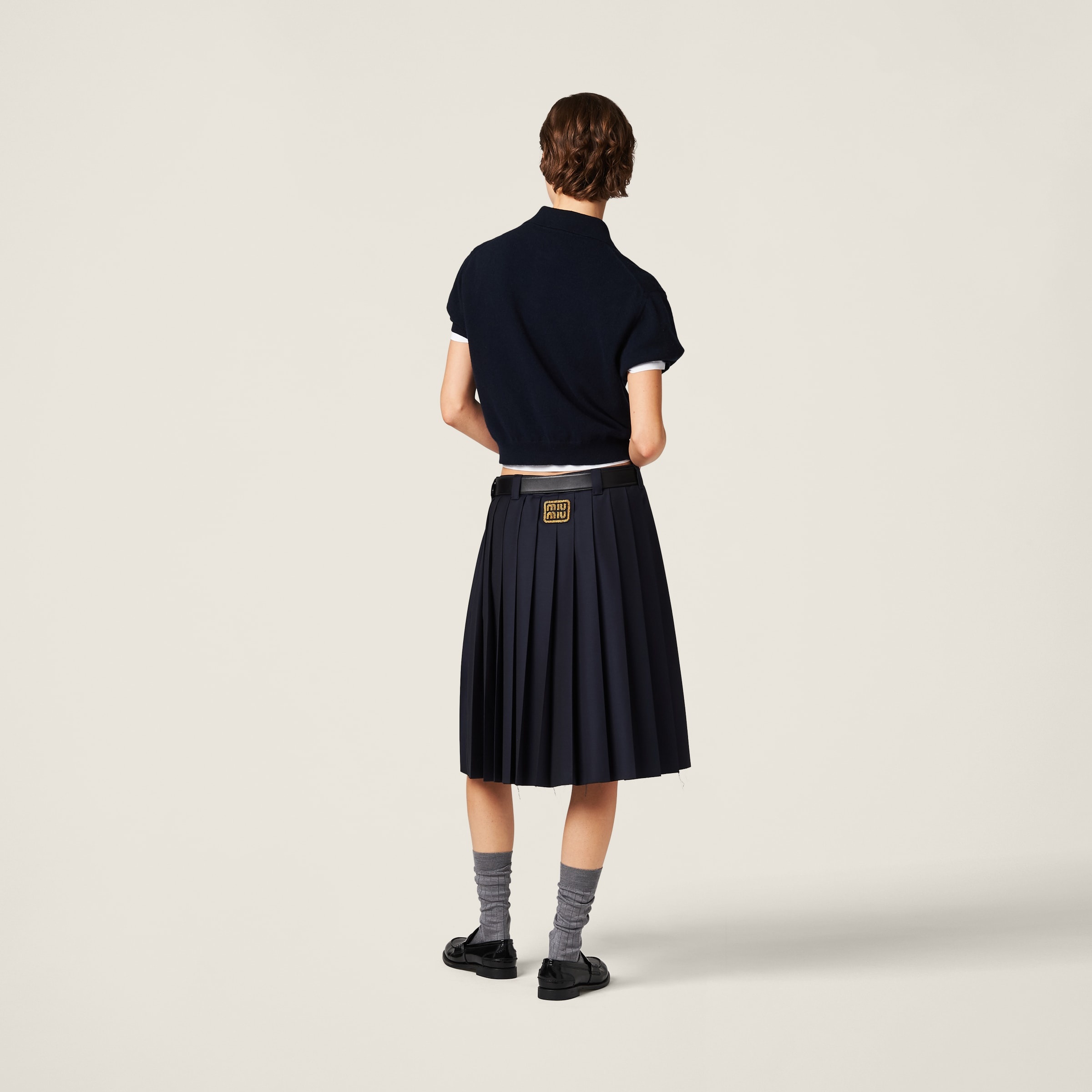 Cashmere knit polo shirt - 3